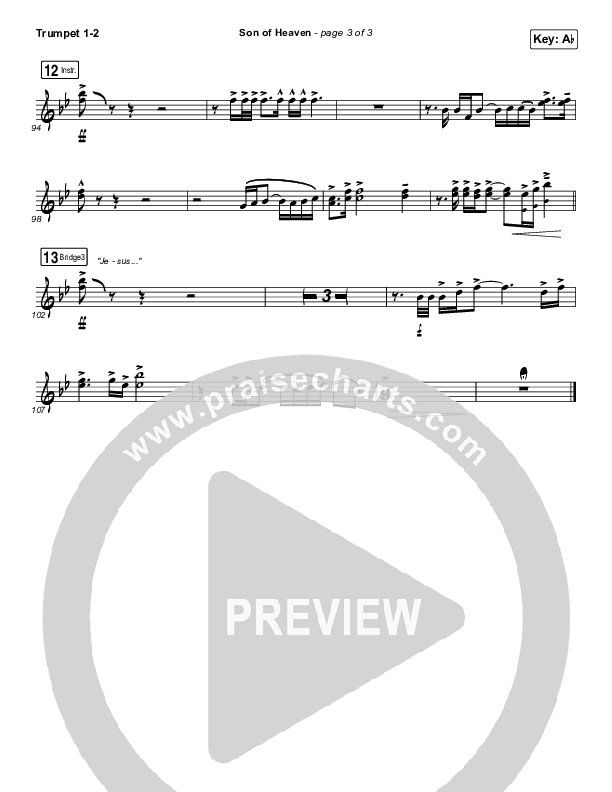 Son Of Heaven (Live) Trumpet 1,2 (Brandon Lake / Matt Maher / Dante Bowe)