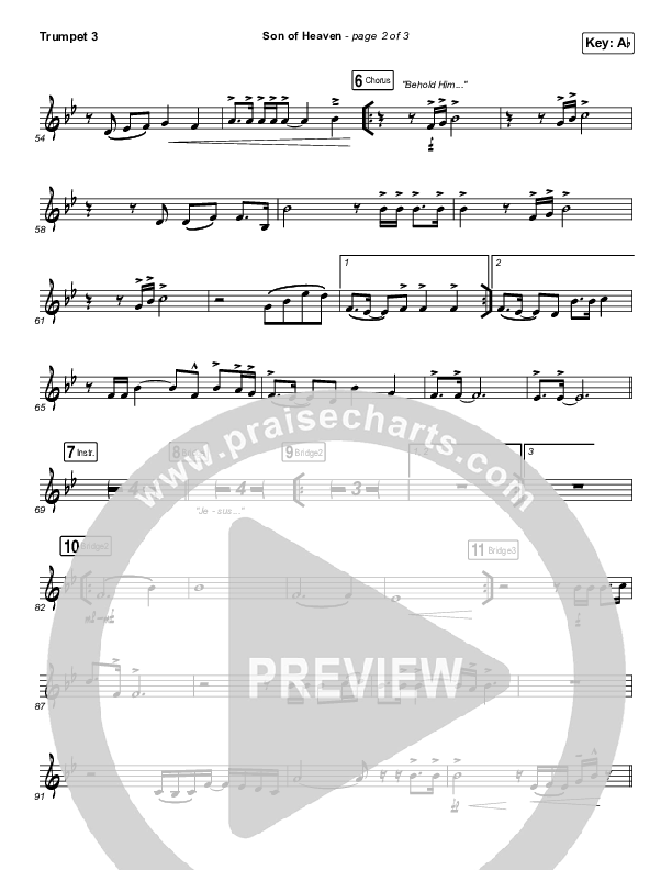 Son Of Heaven (Live) Trumpet 3 (Brandon Lake / Matt Maher / Dante Bowe)