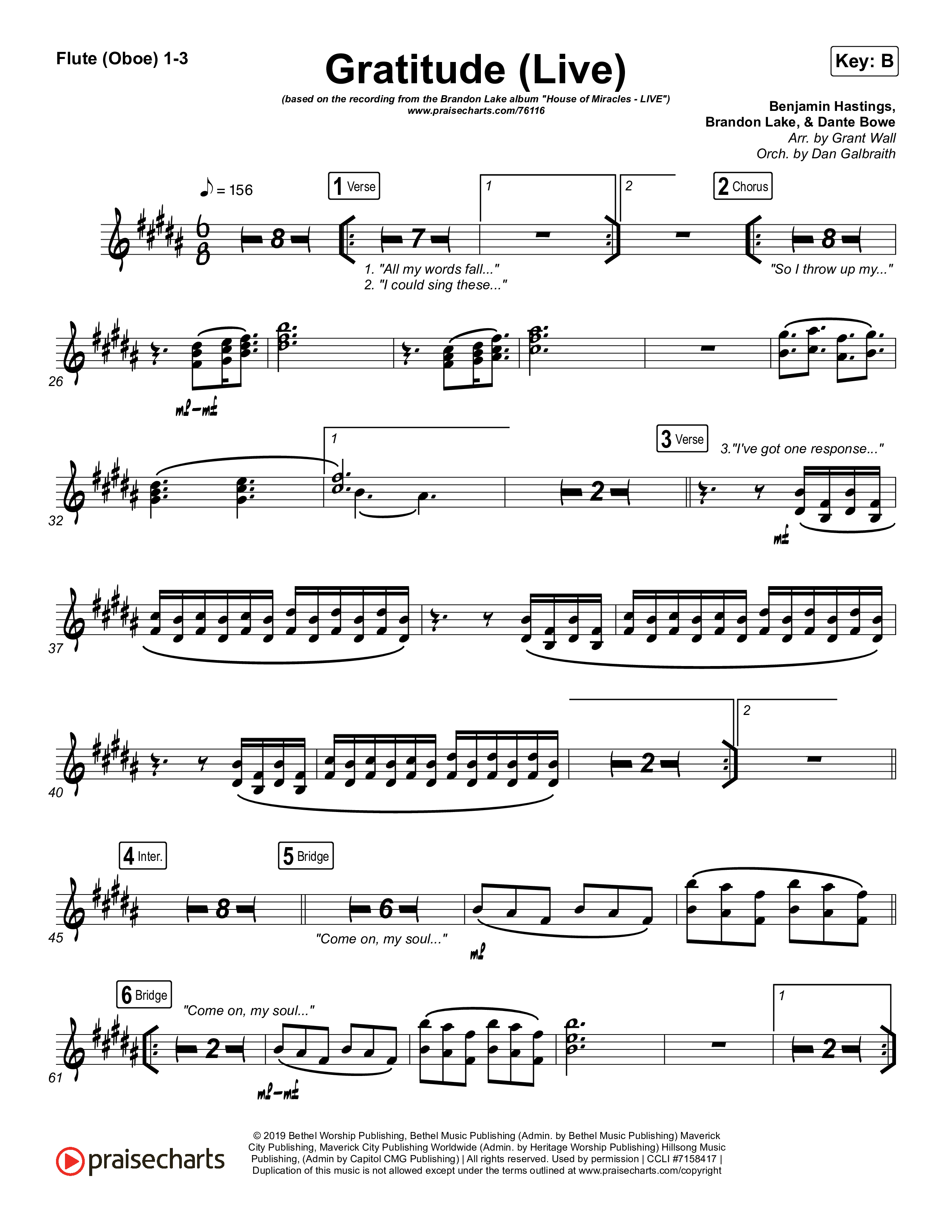 Gratitude (Live) Wind Pack (Brandon Lake)