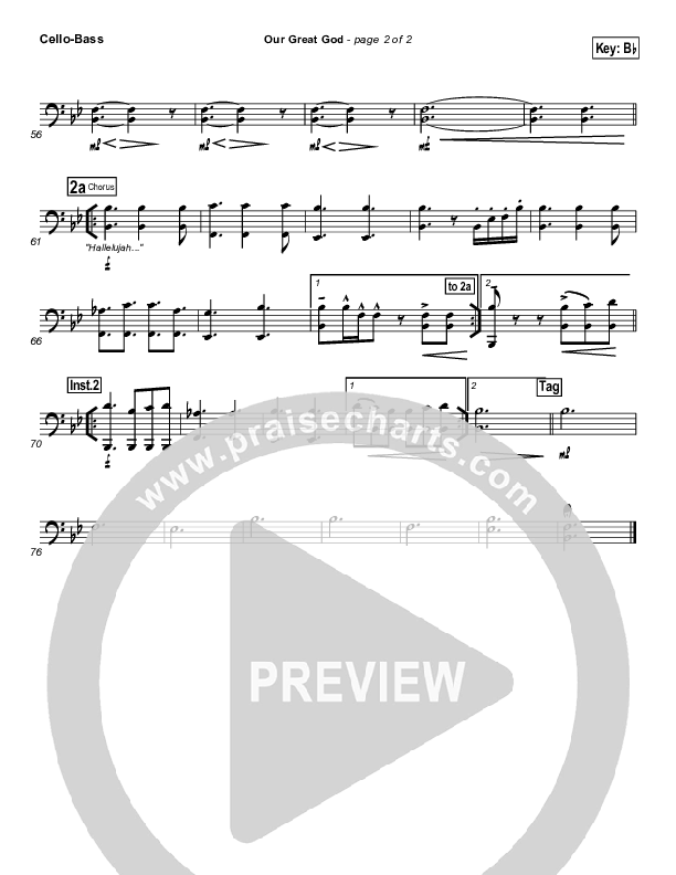 Our Great God Cello/Bass (Todd Agnew)