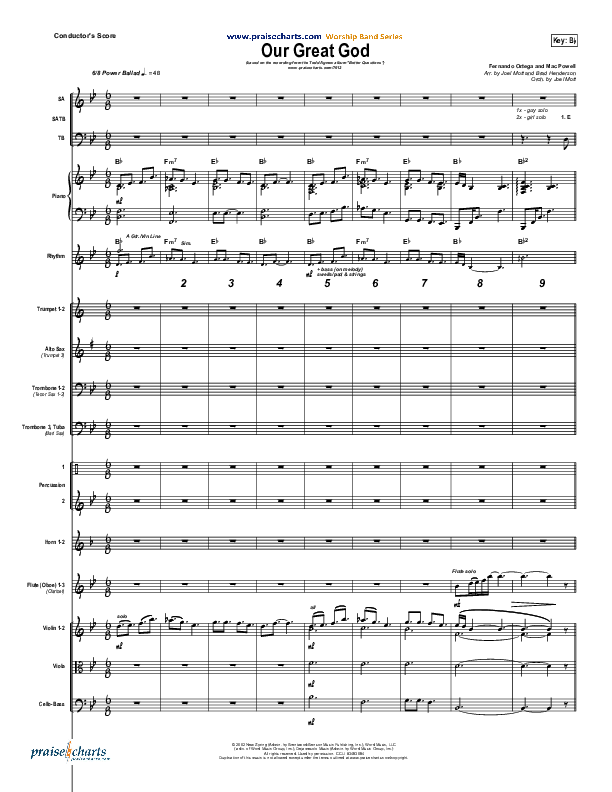 Our Great God Conductor's Score (Todd Agnew)
