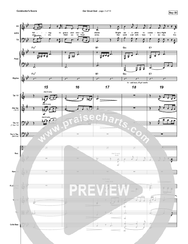 Our Great God Conductor's Score (Todd Agnew)
