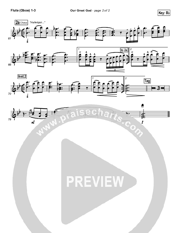 Our Great God Flute/Oboe 1/2/3 (Todd Agnew)