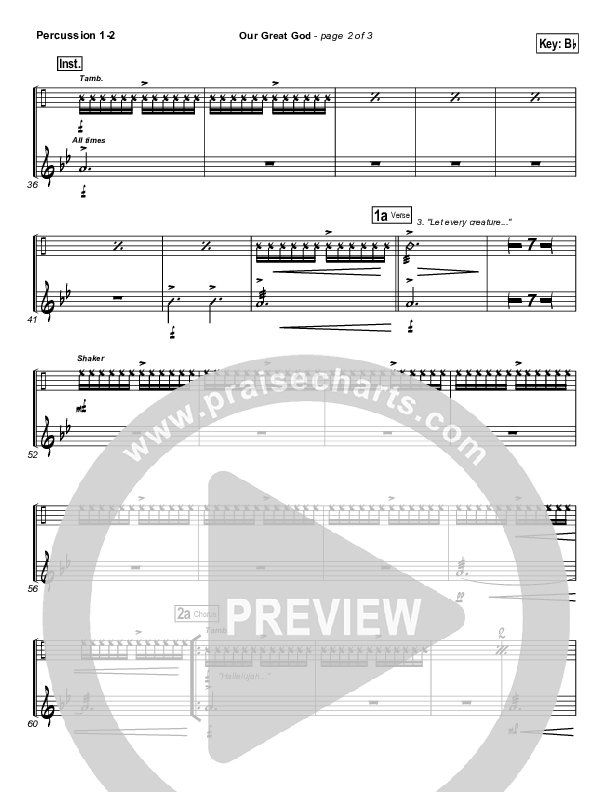 Our Great God Percussion 1/2 (Todd Agnew)