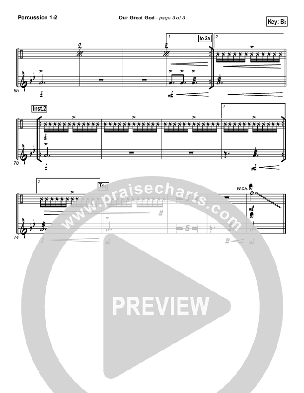 Our Great God Percussion 1/2 (Todd Agnew)