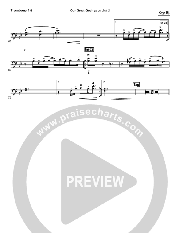 Our Great God Trombone 1/2 (Todd Agnew)