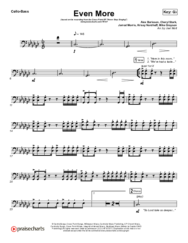 Even More Cello/Bass (Cross Point Music / Cheryl Stark)