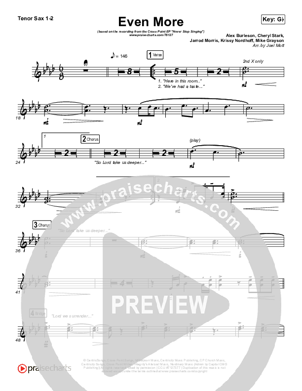 Even More Tenor Sax 1/2 (Cross Point Music / Cheryl Stark)