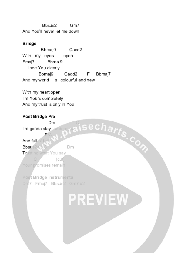Wide Eyed Chord Chart (Equippers Revolution)