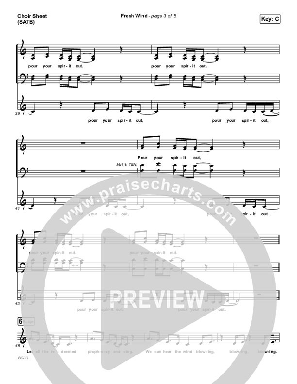 Fresh Wind Choir Vocals (SATB) (Hillsong Worship)