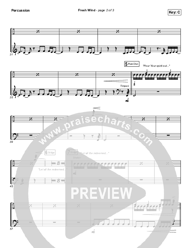 Fresh Wind Percussion (Hillsong Worship)