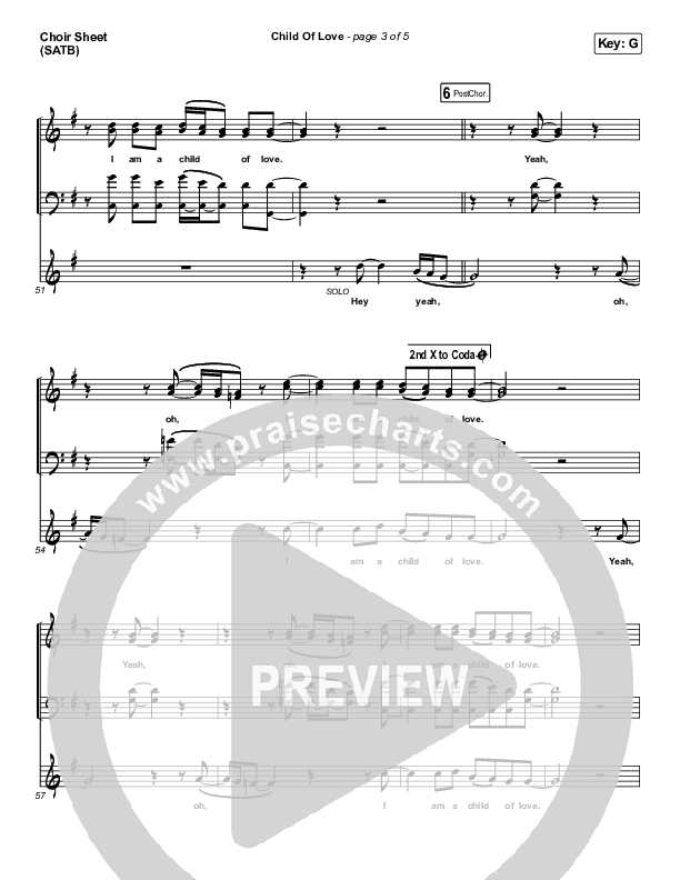 Child Of Love Choir Vocals (SATB) (We The Kingdom / Bear Rinehart)