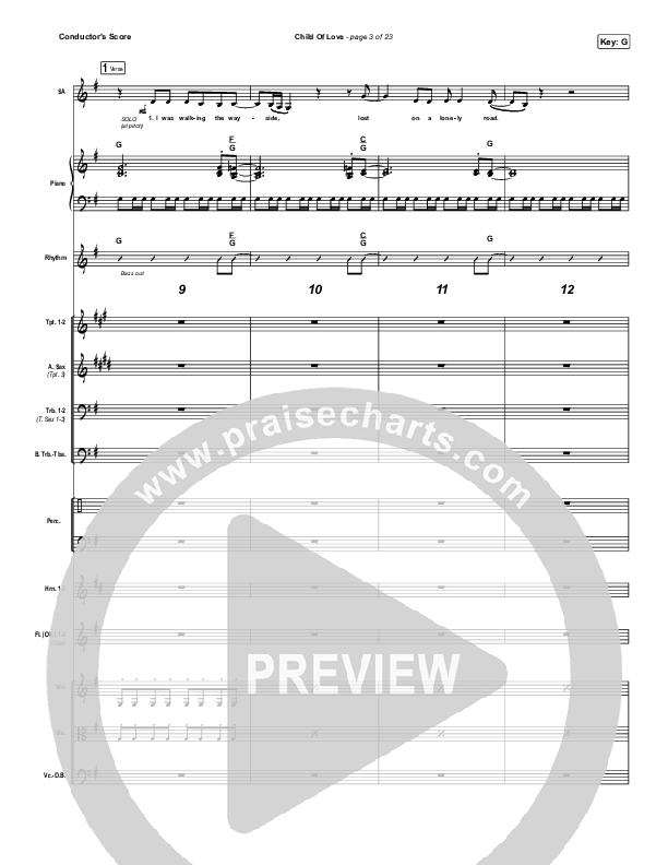 Child Of Love Conductor's Score (We The Kingdom / Bear Rinehart)