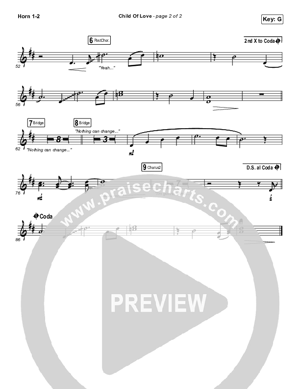 Child Of Love French Horn 1/2 (We The Kingdom / Bear Rinehart)