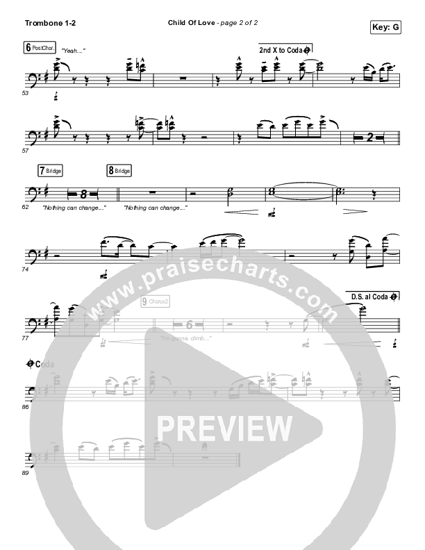 Child Of Love Trombone 1/2 (We The Kingdom / Bear Rinehart)