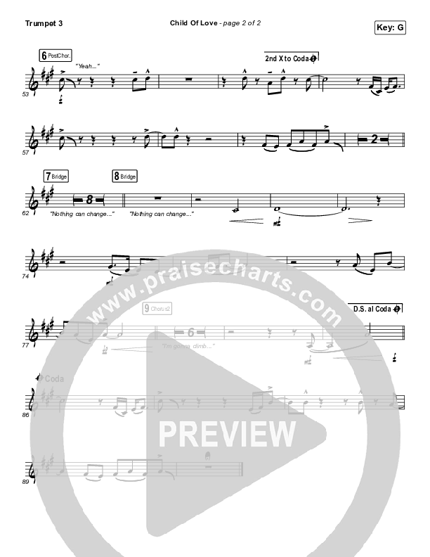 Child Of Love Trumpet 3 (We The Kingdom / Bear Rinehart)