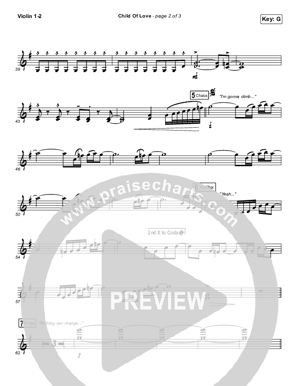 Child Of Love Violin 1/2 (We The Kingdom / Bear Rinehart)