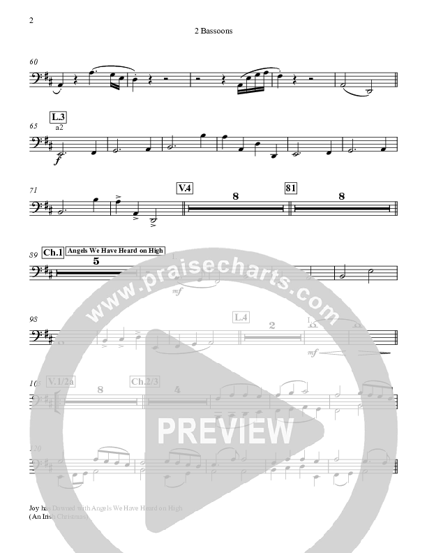 Joy Has Dawned (with Angels We Have Heard On High) Bassoon 1/2 (Keith & Kristyn Getty)