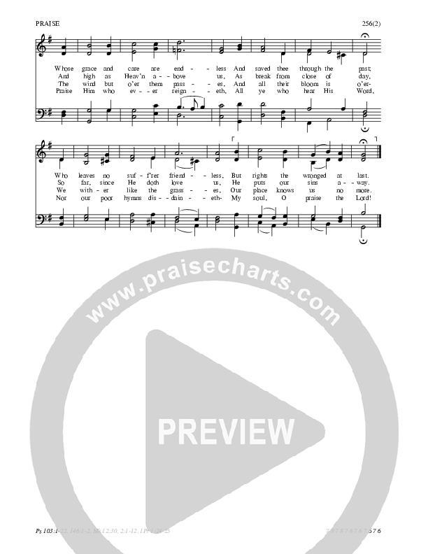 My Soul Now Praise Thy Maker Hymn Sheet (SATB) (Traditional Hymn)