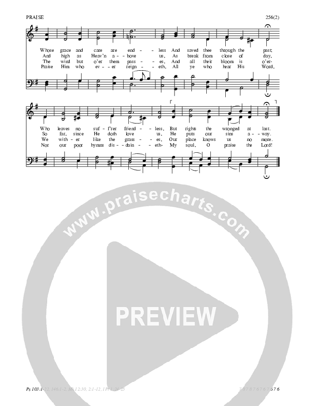 My Soul Now Praise Thy Maker Hymn Sheet (SATB) (Traditional Hymn)