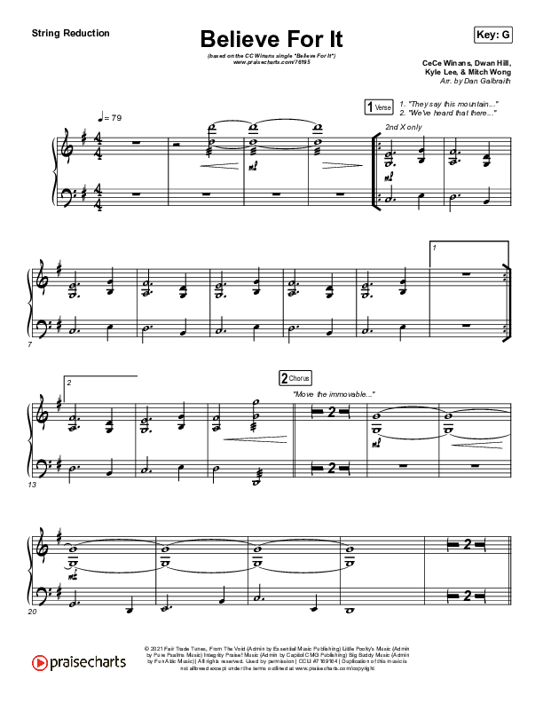 Believe For It (Live) String Pack (CeCe Winans)