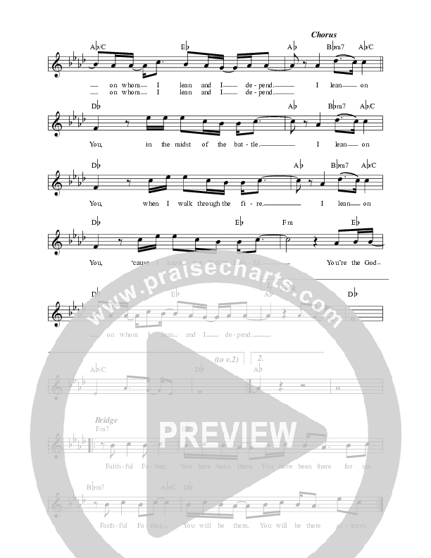 Lead And Depend Lead Sheet (New Wine Worship)