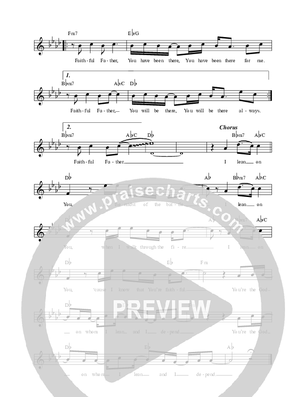 Lead And Depend Lead Sheet (New Wine Worship)