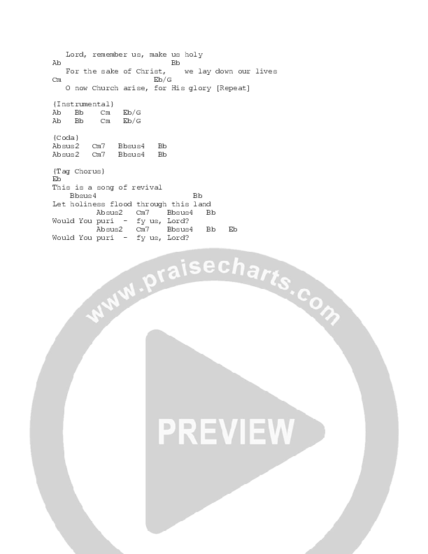 Song Of Repentance Chord Chart (New Wine Worship)
