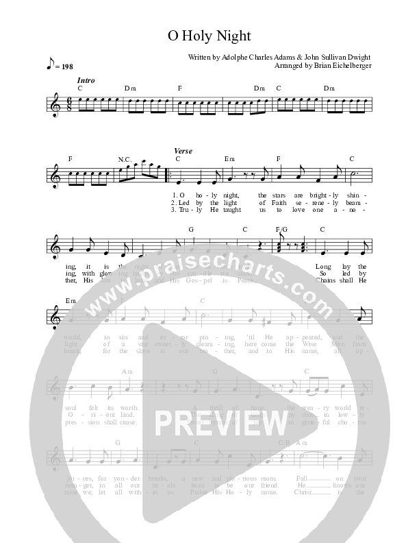 O Holy Night Lead Sheet (The Sing Team)