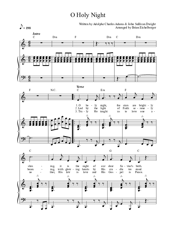 O Holy Night Piano/Vocal (The Sing Team)
