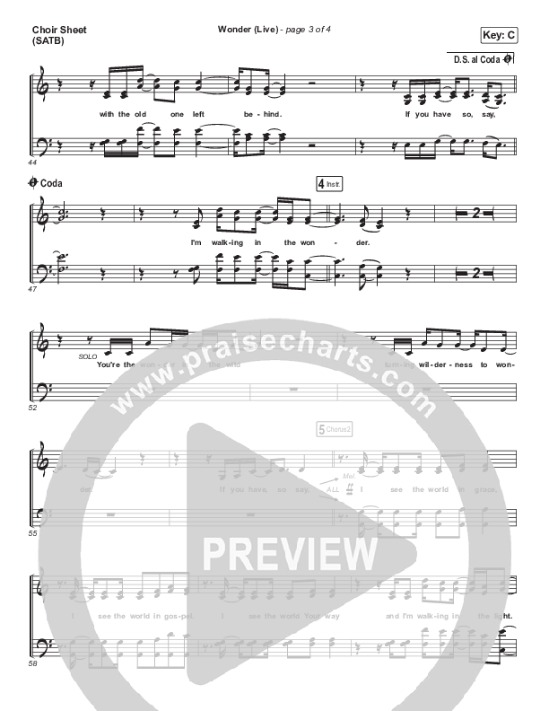 Wonder (Live) Choir Vocals (SATB) (Hillsong UNITED)