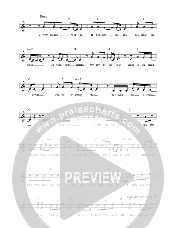 You Never Let Go Lead Sheet (Tim Timmons)
