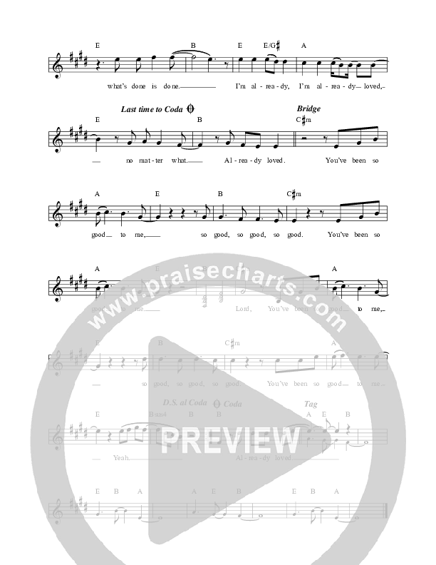 Already Loved Lead Sheet (Tim Timmons)