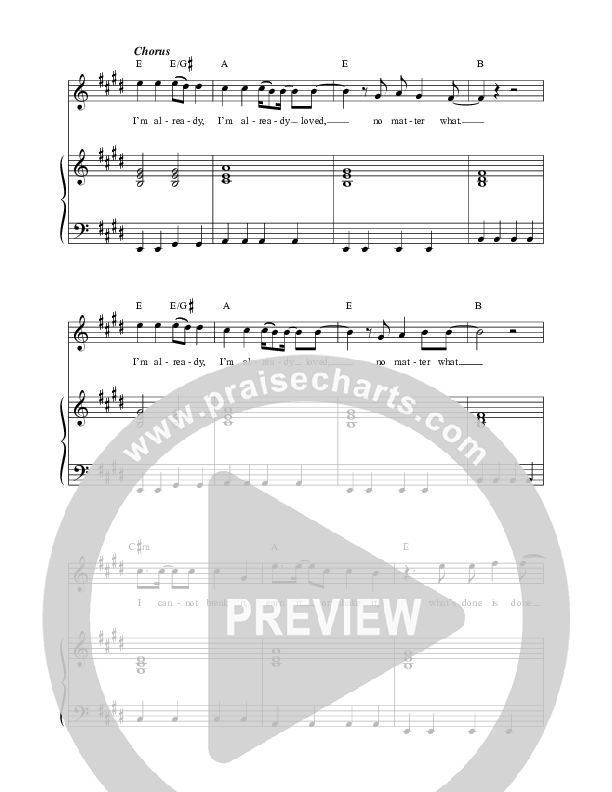 Already Loved Lead & Piano (Tim Timmons)