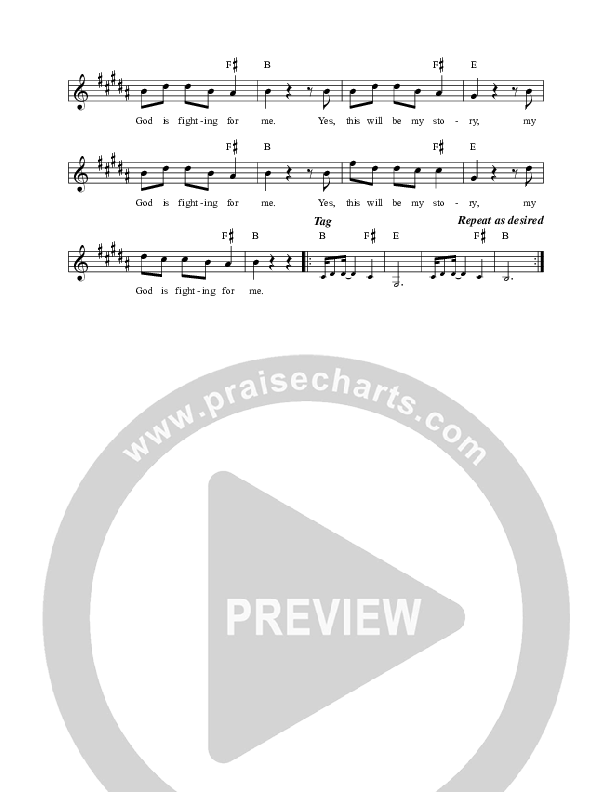 Fighting For Me Lead Sheet (Tim Timmons)