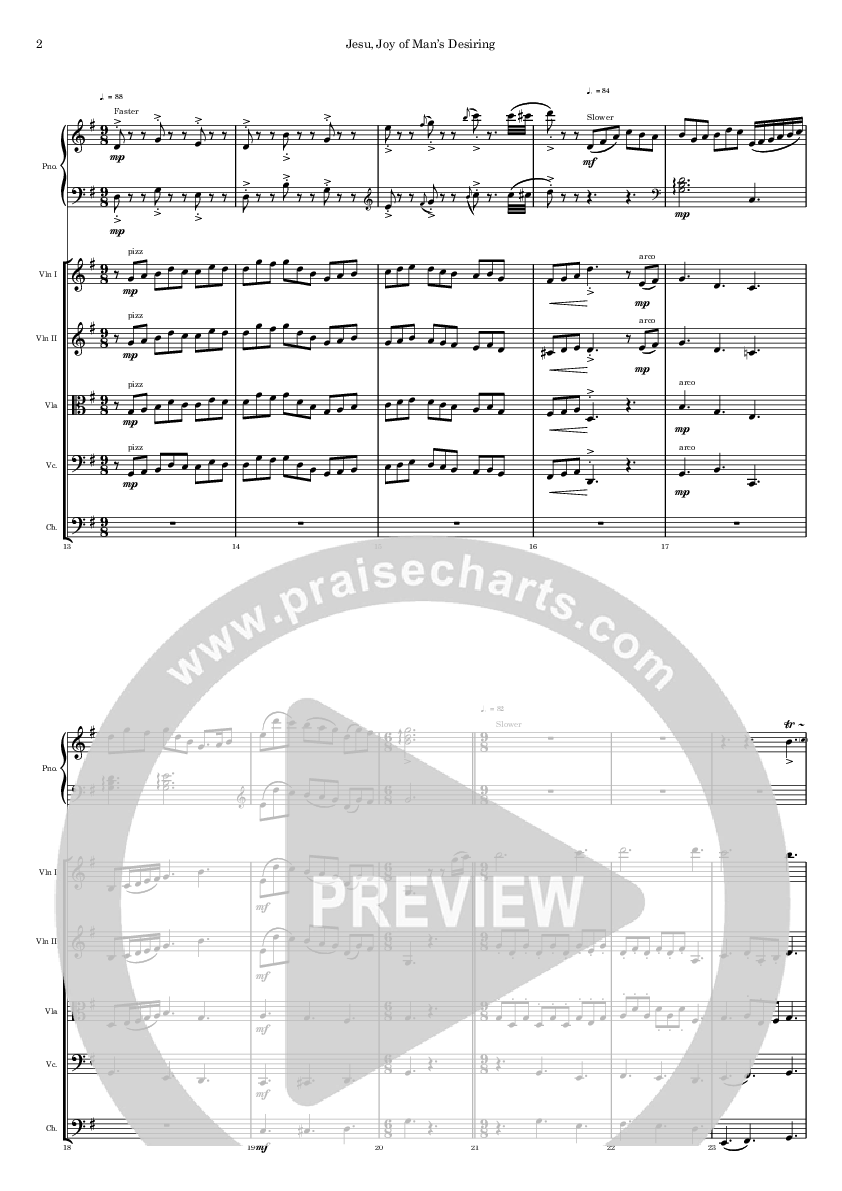 Jesu Joy Of Mans Desiring String Ensemble (Ric Flauding)