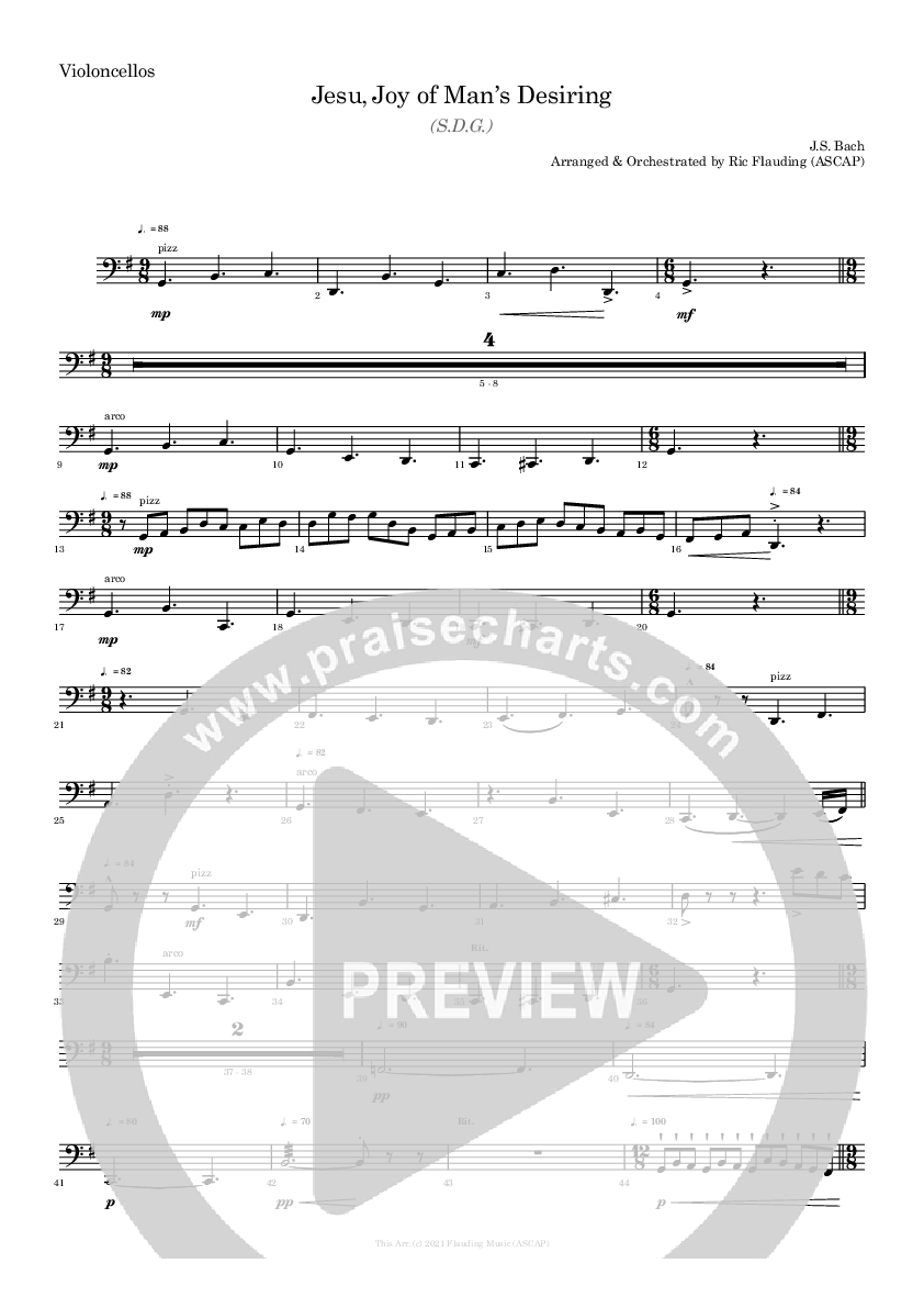 Jesu Joy Of Mans Desiring Violincello (Ric Flauding)