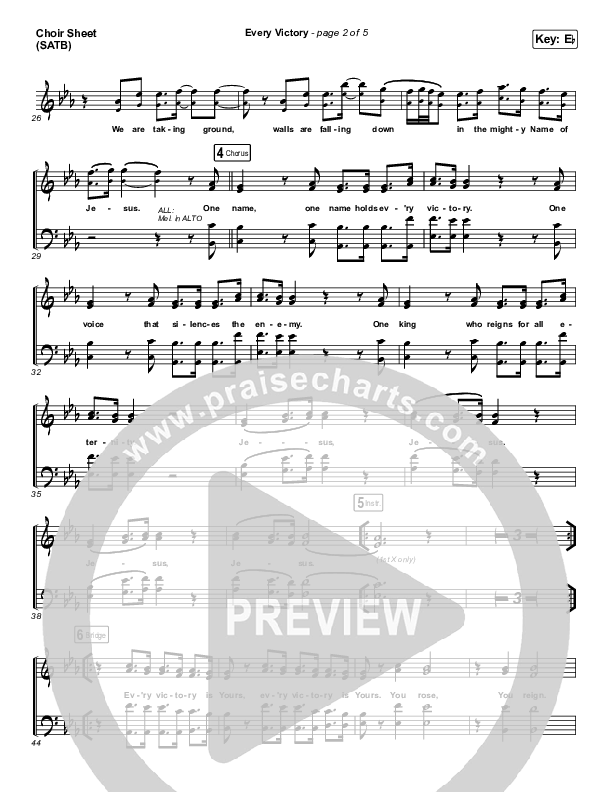 Every Victory Choir Sheet (SATB) (The Belonging Co / Danny Gokey)