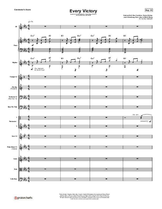 Every Victory Conductor's Score (The Belonging Co / Danny Gokey)