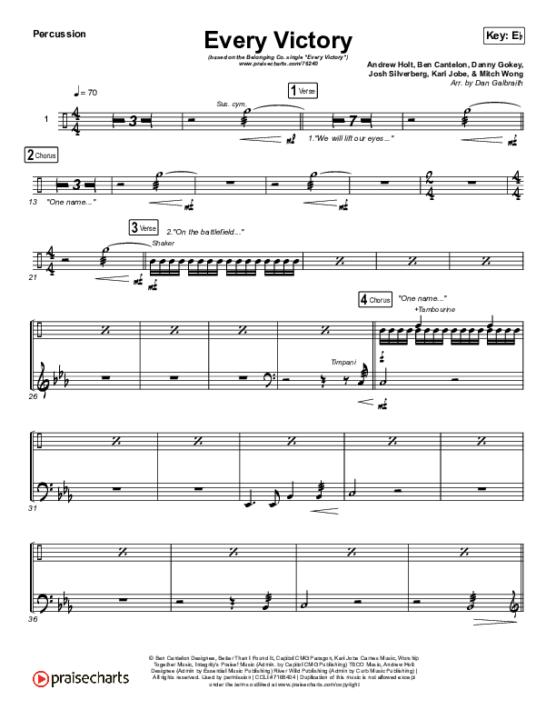 Every Victory Percussion (The Belonging Co / Danny Gokey)