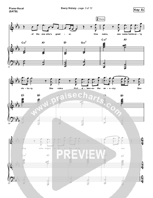 Every Victory Piano/Vocal (SATB) (The Belonging Co / Danny Gokey)