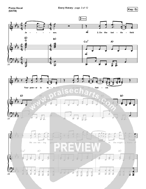 Every Victory Piano/Vocal (SATB) (The Belonging Co / Danny Gokey)