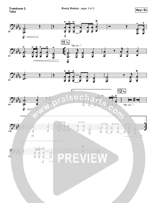 Every Victory Trombone 3/Tuba (The Belonging Co / Danny Gokey)