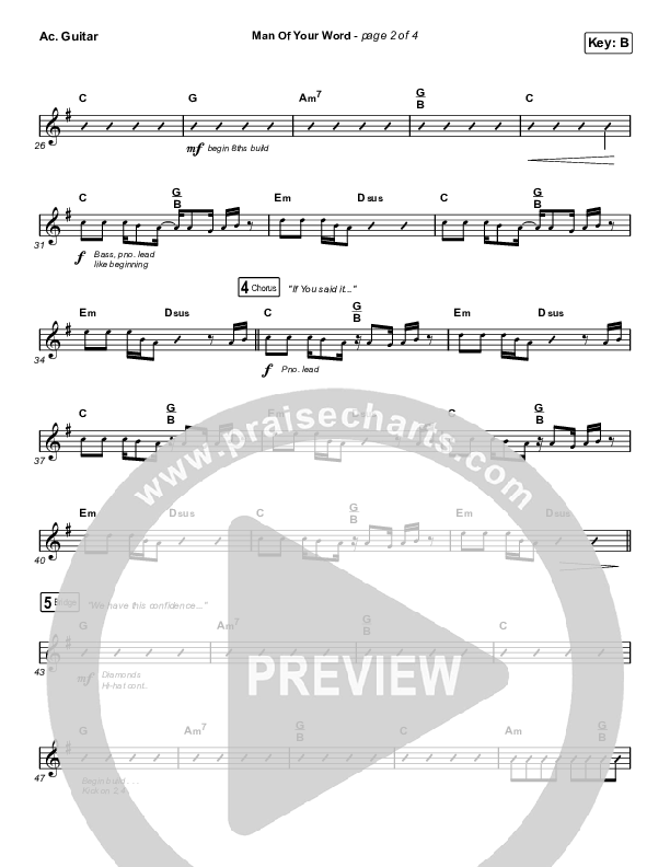 Man Of Your Word Acoustic Guitar (Maverick City Music)