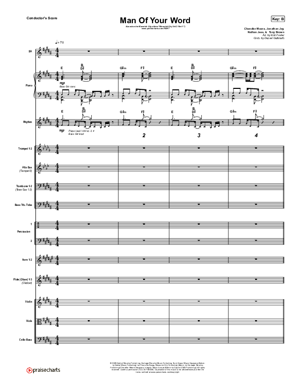 Man Of Your Word Conductor's Score (Maverick City Music)