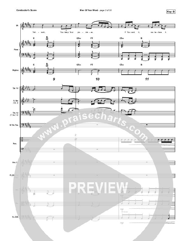 Man Of Your Word Conductor's Score (Maverick City Music)
