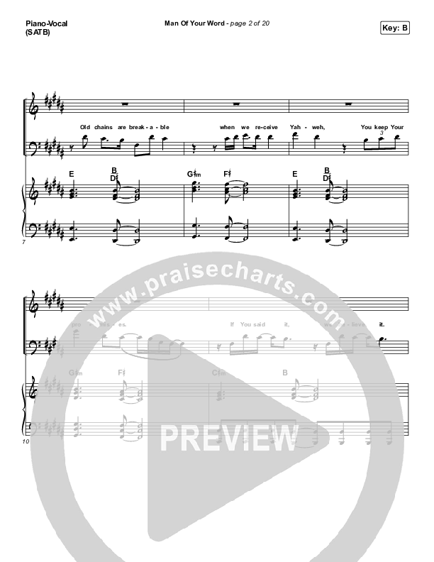 Man Of Your Word Sheet Music PDF (Maverick City Music) - PraiseCharts