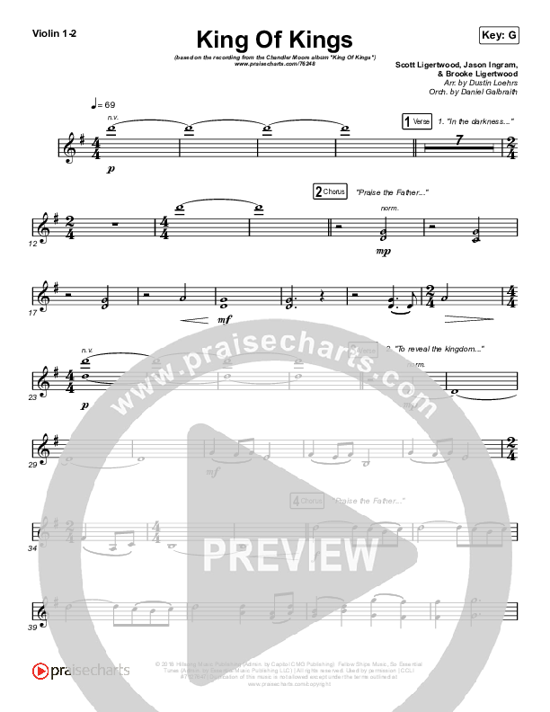 King Of Kings Violin 1/2 (Chandler Moore)