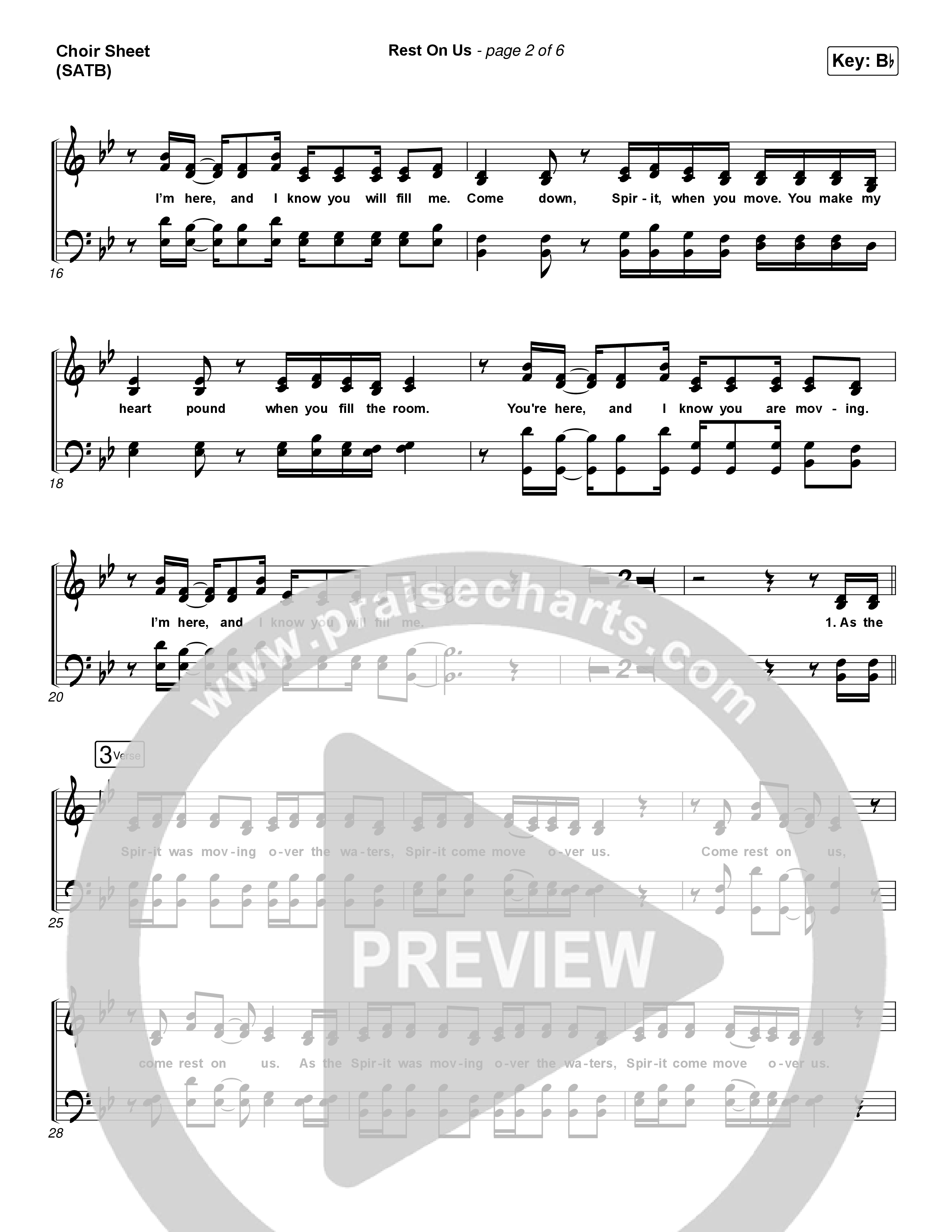 Rest On Us Choir Sheet (SATB) (Maverick City Music / UPPERROOM / Brandon Lake / Eniola Abioye)