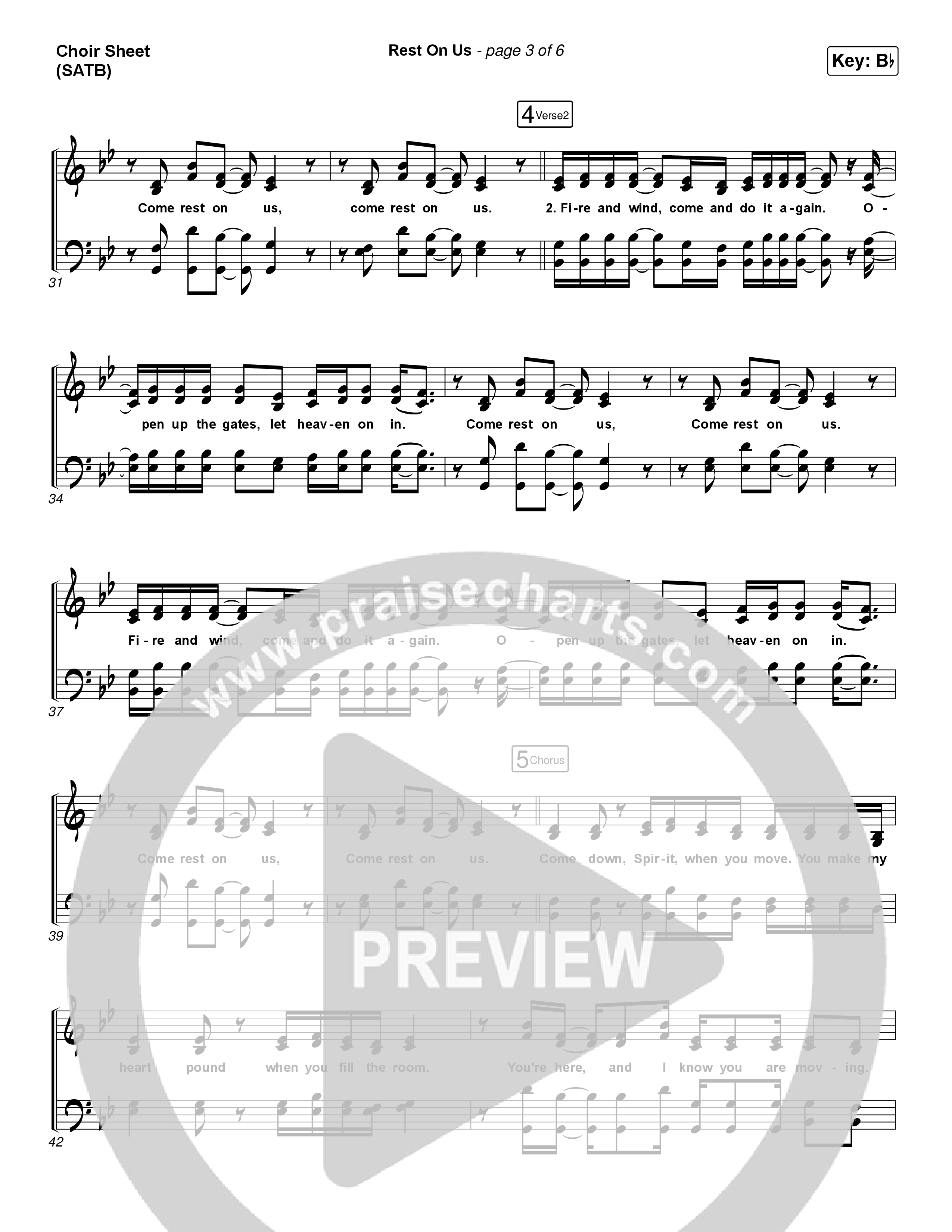 Rest On Us Choir Sheet (SATB) (Maverick City Music / UPPERROOM / Brandon Lake / Eniola Abioye)